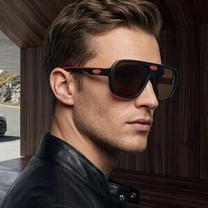 New! BUGATTI 06-DT Stylish Dark Tortoise Aviator Luxury Sunglasses, Authentic